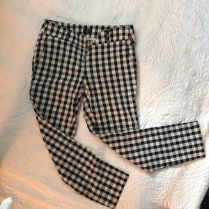 Black and white plaid pants